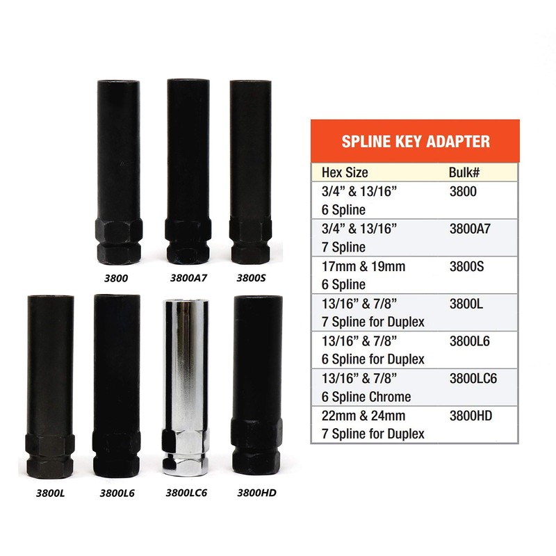 White Knight 3800L Seven Spline Key Adapter for M14 and