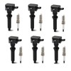 JDMON 6PCS UF727 Ignition Coils Pack and Spark Plug Compatible