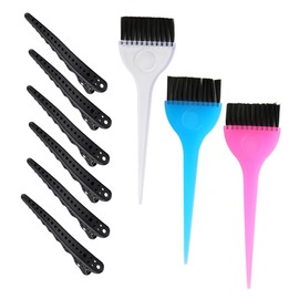 Baluue Hair Dye Tools Set 9pcs Clip Set Hair Coloring Kit Bowl for Salon Home