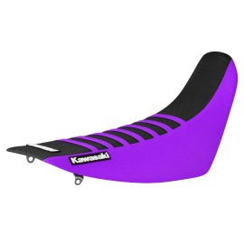 Enjoy Mfg 1995 - 2007 KAWASAKI KDX 200/220 seat cover   PURPLE/BLACK/PURPLE ribs #85 LOGO