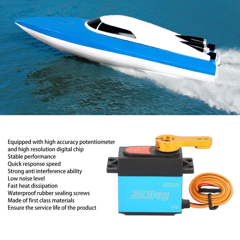 20KG RC Digital Servo 180 Degree Rotation High Speed Metal