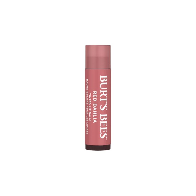 Burt's Bees Bálsamo labial tintado, dalia roja, 0.15 onzas