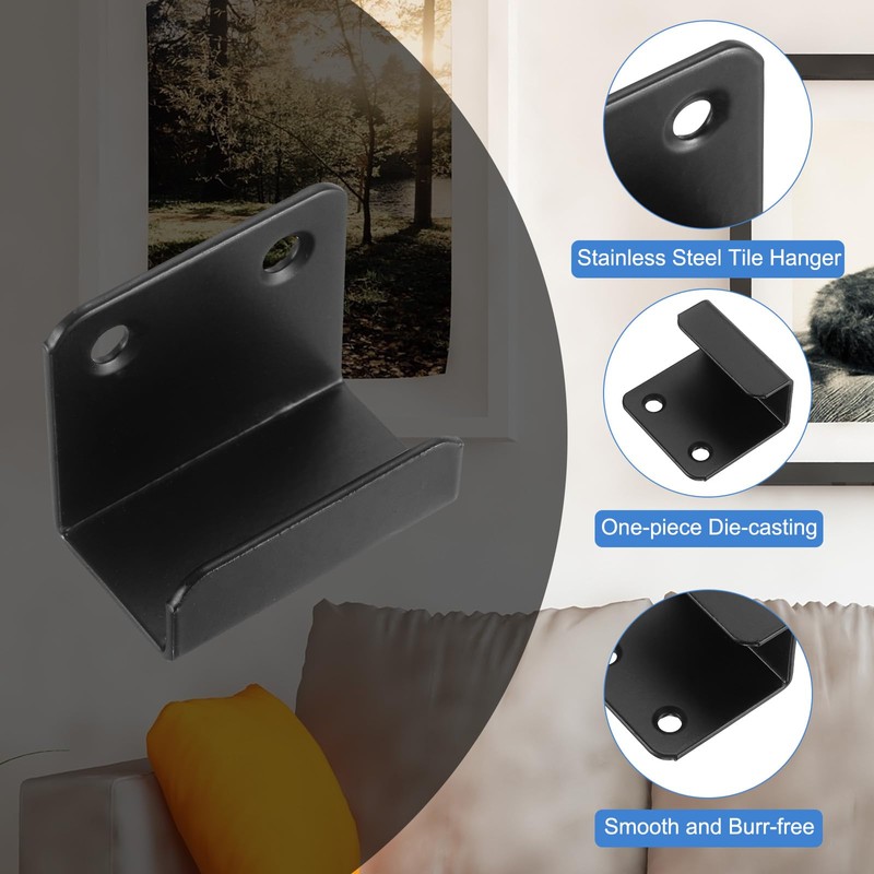 sourcing map 10 Pcs Stainless Steel Tile Hanger, Tile Display