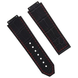 26MM LEATHER RUBBER WATCH BAND STRAP FOR HUBLOT WATCH BLACK, BLUE, BROWN, ROYAL