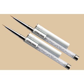 JOSALINAS Nail Art Brushes 2PCS, Gel Polish Nail Art Design Pen Painting Tools with Nail Extension Gel Brush Builder Nail Gel Brush Nail Art Liner Brush Salon at Home DIY Manicure (Liner#7)