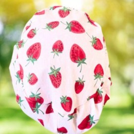 Handmade EURO Style Scrub Strawberries Dots~ | Scrub Hats women| Surgical Cap