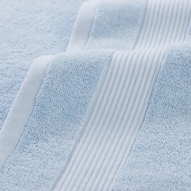 Arkwright Bath Washcloths 12 Pack - (Bulk Case of 60) Super Soft 100% Cotton, 600 GSM Quick Dry & Absorbent, Luxury Face & Body Wash Cloth Towels for Hotels, Spa, and Vacation Rental, Misty Blue
