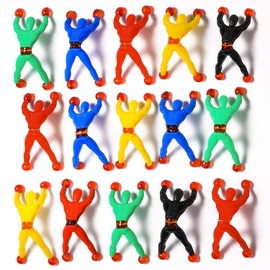 Blulu Fenster Crawler Männer, Mehrfarbig Klebrige Wand Kletterer Rolling Männer Neuheit Dehnbar Klebrige Spielzeug für Party Favor (12 Stücke)