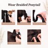 2 Packs Dark Blonde Long Braided Ponytail Extensions with Hair