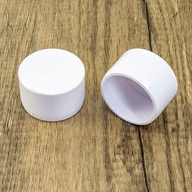 2PCS 1-1/4 Inch 1.25'' SCH40 PVC Pipe End Cap Plug PVC Pipe Fitting Coupling White Socket for Furniture DIY