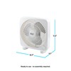 Comfort Zone CZ9BWT Portable 9-inch 3-Speed Quiet Box Fan for