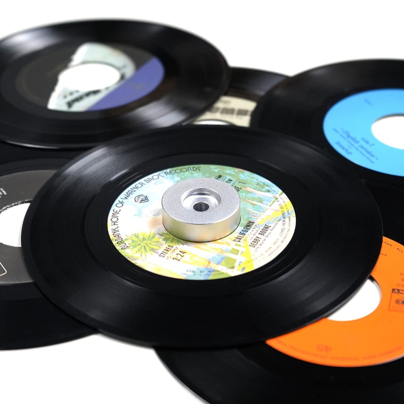 sdroceRyaM 45 RPM Adapter, 7 Inch Vinyl Record Solid Aluminum