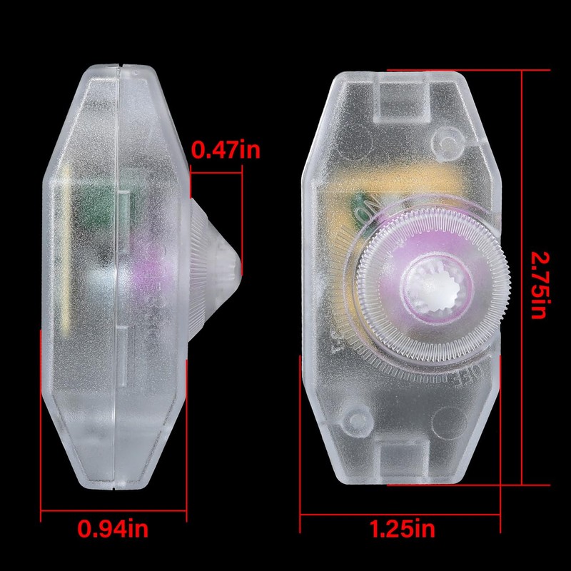 FMHXG 2PCS Transparent Inline Dimmer Switch Wire Rotary Wire Sliding