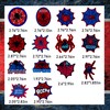 14Pcs Hero Spider Iron on Embroidered Patches Applique Spiderweb Letter