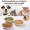 Kitwinney Non-Slip Cat Bowls, Ceramic Cat Food Bowl Set with