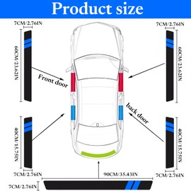 9 Pieces Sill Strip Threshold Protector Car Trunk Door Sill Carbon Fiber Door Sill Universal Anti-Trampling Protection Decorative Strips Suitable for a Variety of Car Models