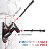 Flag Pole for House with American Flag-Black Flagpoles Residential Kit