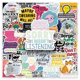 50 Stück Snarky Meme Aufkleber Pack Meme Sticker Set Wasserdichte Vinyl Sticker für Laptop Kinder Autos Motorrad Fahrrad Skateboard Gepäck Koffer Computer Aufkleber Graffiti Decal