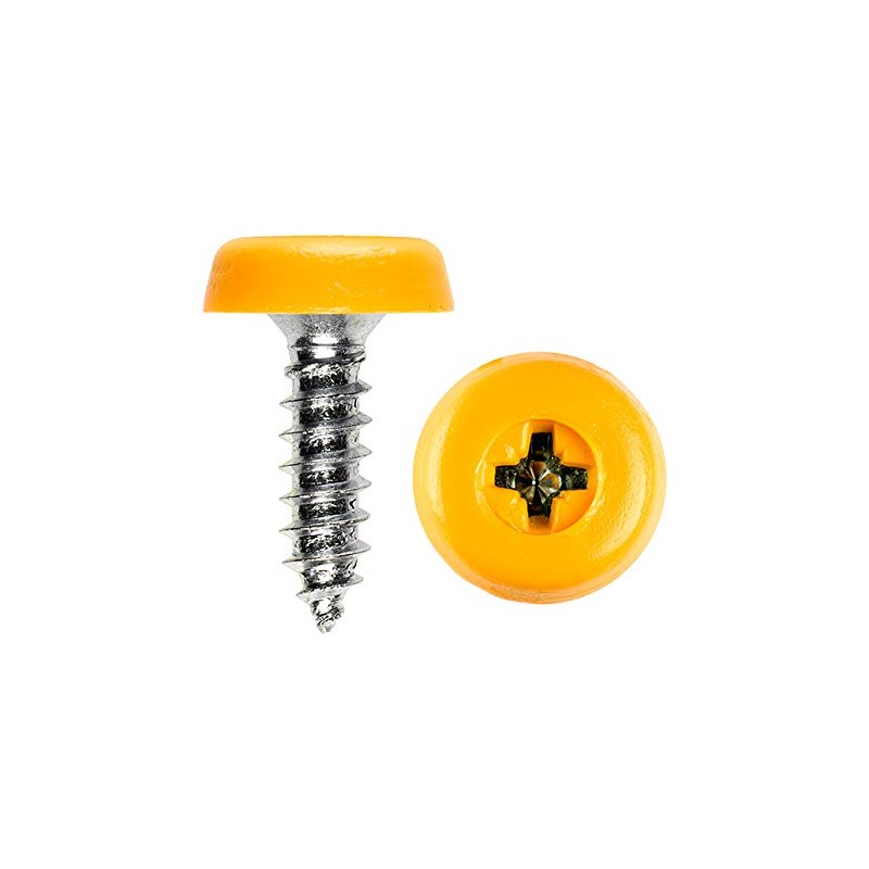 BEK-FIX Number Plate Fixing Fitting Oversized Screws 2x White 2x