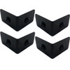 Sutfmwe 4 Pcs Black Metal Corner Protector, Decorative Right Angle
