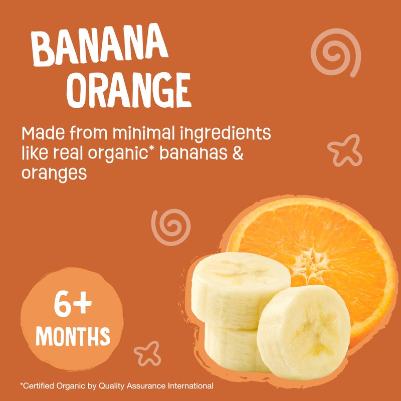 Earth's Best Organic Banana Orange Pouch, 3.5 oz (Pack of