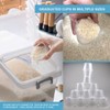 DOERDO 12Pcs Plastic Transparent Rice Measuring Cup Kitchen Measuring Tool