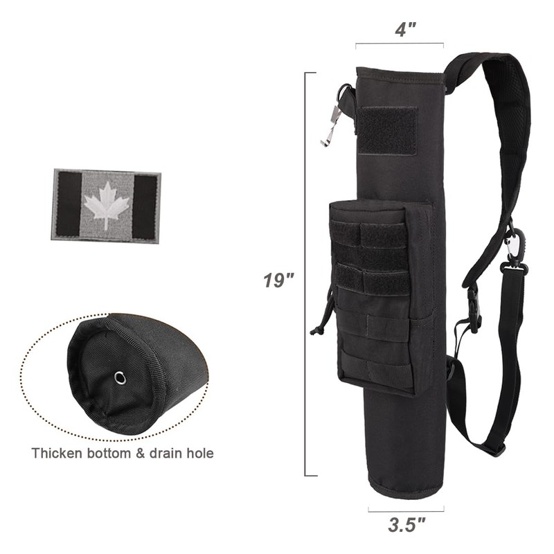 KRATARC Archery Lightweight Back Arrow Quiver Dual Use Foldable Compact