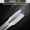 sourcing map Hand Taper Tap 7/8"-11 BSF Thread Taper Style