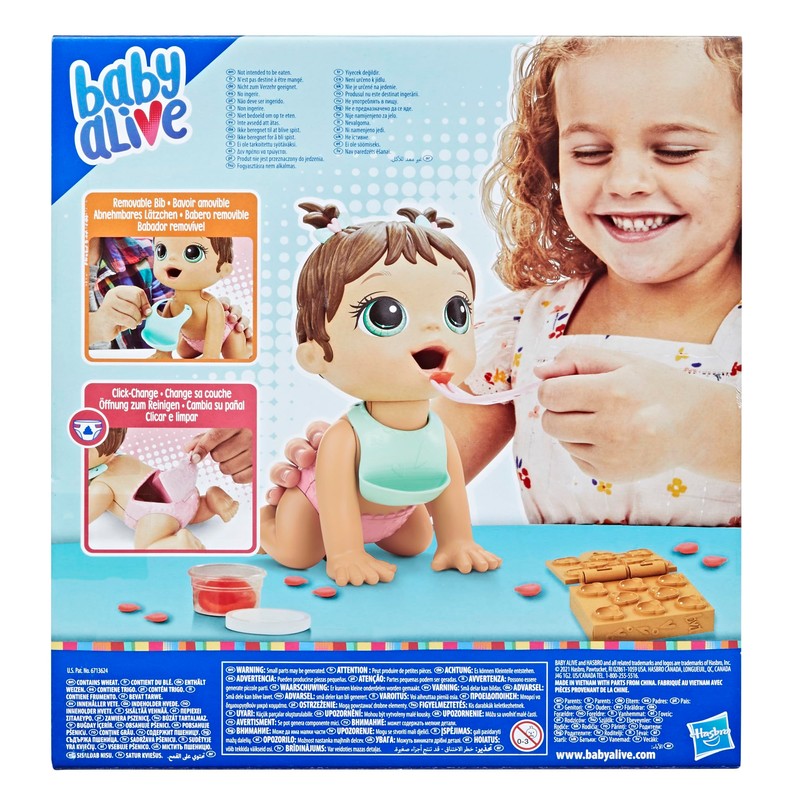 Baby Alive Lil Snacks Doll, Eats and Poops, Snack-Themed 8-Inch