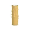 B&P Lamp® 4" Tall Extra Wide Gold Polybeeswax Candle Cover