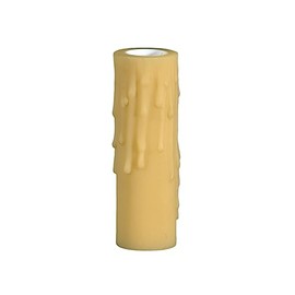 B&P Lamp® 4" Tall Extra Wide Gold Polybeeswax Candle Cover or Candle Sleeve, Candelabra size