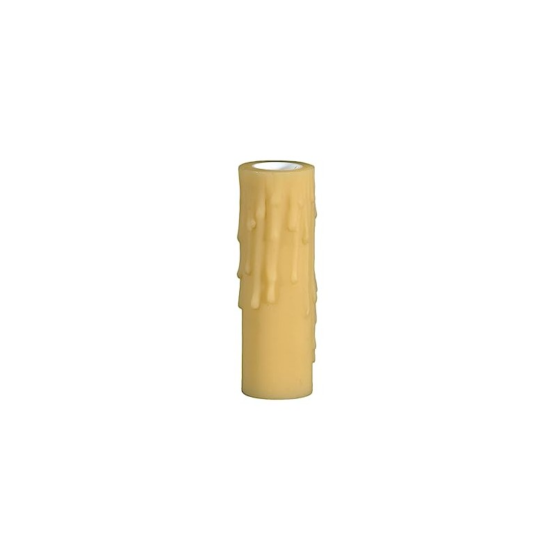 B&P Lamp® 4" Tall Extra Wide Gold Polybeeswax Candle Cover
