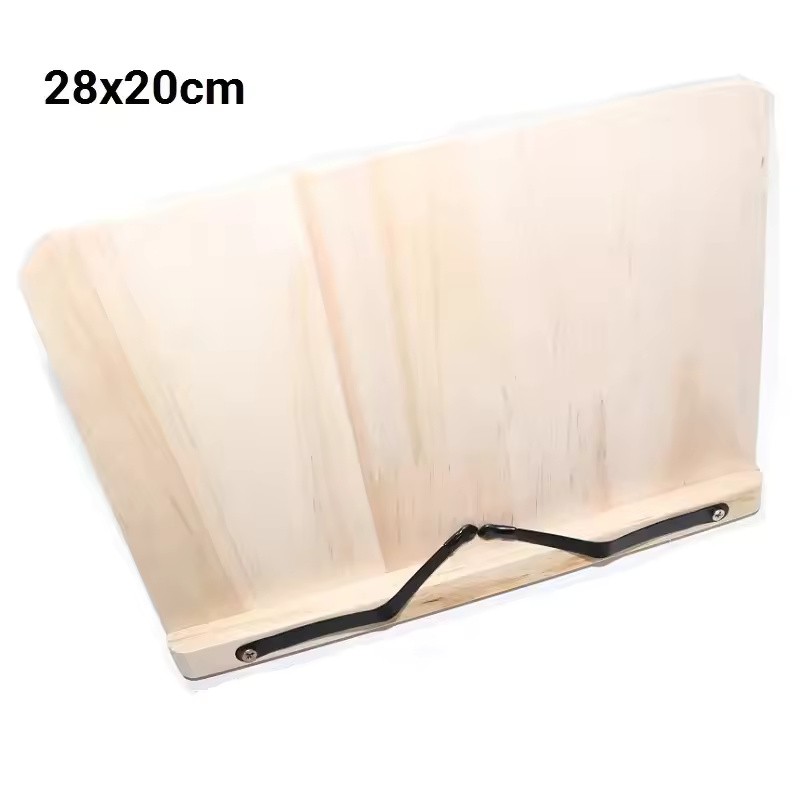 28 x 20 cm Adjustable Bamboo Book Stand with Page