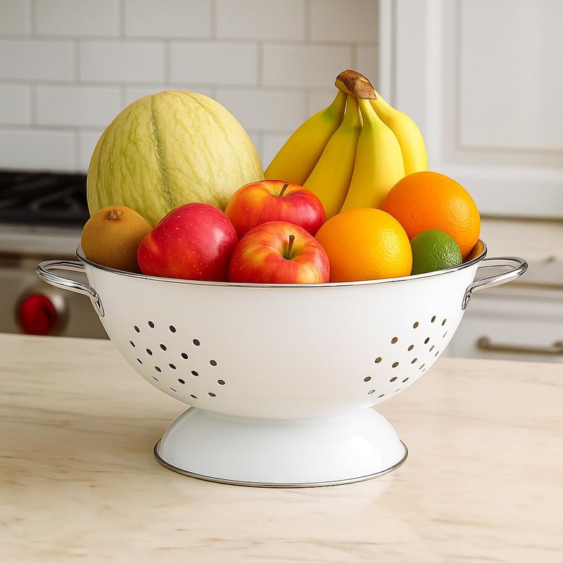 Reston Lloyd Calypso Basics Extra Large Enameled Colander with Solid