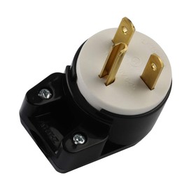 USA 3-Prong Male AC Plug, Right Angle ETL Nema 6-15P 3 Pole DIY Rewirable Plug, 15A 250V USA 3Pin AC Connector, 12 Direction Rotatable Plug