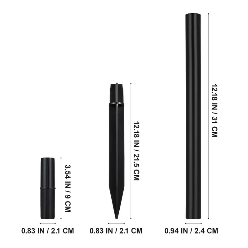 Yardwe 8 Sets Solar Pathway Lights Stakes, 12.2 Inch Black