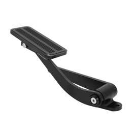 WIKIBB Universal Black Aluminum Gas Pedal Accelerator Throttle Firewall Mounting Bracket Compatible with Street Rat Rod GM Chevy Ford Mopar
