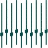 3 Feet Heavy-Duty Green Metal Fence Posts 10-Pack T-Post for