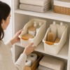 3pcs Curved Plastic Storage Bins for Home Organization - Open-Front