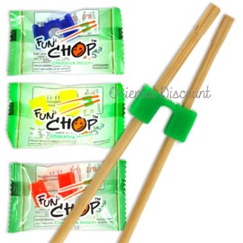 100 PCS. Kids FUN CHOP Training Helper Chopsticks Assorted Individual Packaged