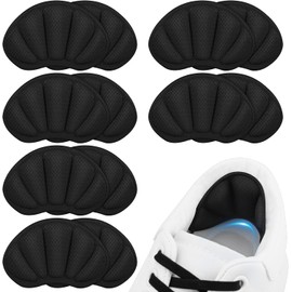 Almohadillas para Talón, 6 Pares de Agarres Antideslizantes para Talón para Mujeres y Hombres, Inserciones Acolchadas para Prevenir Ampollas y Ajustar Zapatos Aueltos, Rellenos de Confort (Negro)