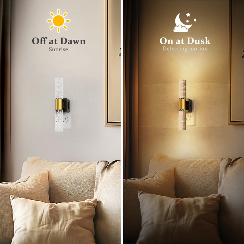 JandCase 180° Rotating Night Lights Plug into Wall, 2 Pack