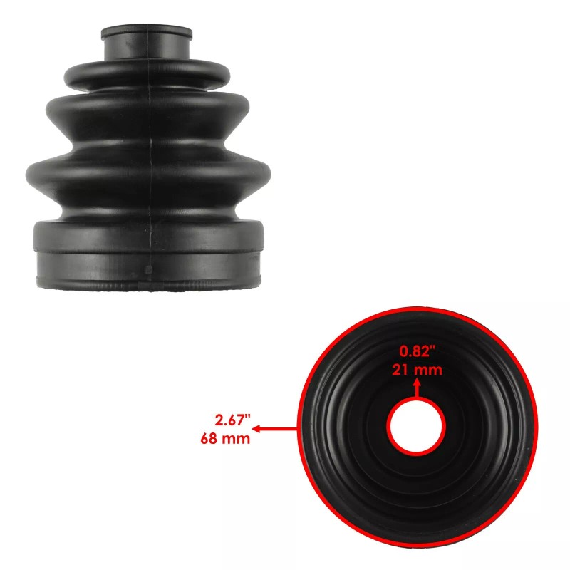 Caltric 2 Rear Axle Inner Outer CV Boot Kit for