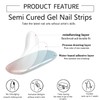 WOKOTO 1 Sheet Semi Cured Gel Nail Strips With Wood