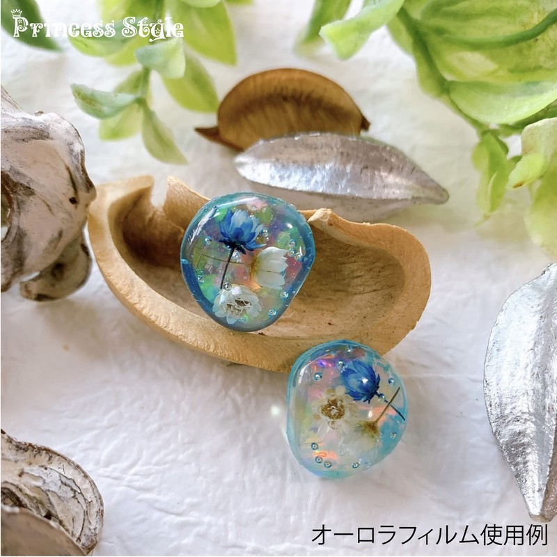 Princess-style Trend Nail & Resin Parts Aurora Film Butterfly Dried
