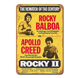 DOGT 1979 Rocky Balboa Vs. Apollo Creed Vintage Metal Wall Sign 7.8 * 11.8 inches Tin Sign Metal Decor