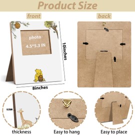 Hatzelou Winnie Baby Shower Sign Picture Frame, Baby Sonogram Picture Frame, Baby Shower Sign in Guest Book Frame, Baby Shower Gender Reveal Gifts, Baby Shower Party Decor 4.3 * 5.3 IN Photos