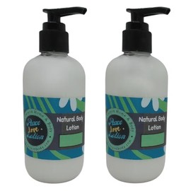 Peace Love + Lotion Lemon & Lavender Scented Natural Body Lotion, 8 Oz (2 Pack)