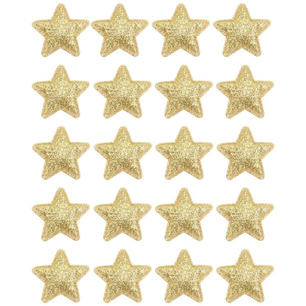 ABOOFAN 100PCS Golden Star Patch Iron On Applique Patches Star