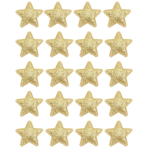 ABOOFAN 100PCS Golden Star Patch Iron On Applique Patches Star Embroidered Sew On Repair Patches Clothing Decorative Patch for T-Shirt Backpack Hat Bag DIY